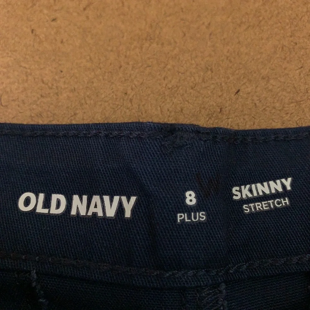 Old Navy Girls Size 8 Plus Blue Stretch School Uniform Skinny Pants NWT